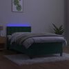 vidaXL Sommier &agrave; lattes de lit avec matelas LED Vert fonc&eacute; 100x200 cm