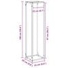 vidaXL Portant de bois chauffage anthracite 25x25x100 cm