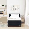 vidaXL Lit &agrave; ressorts avec matelas Noir 200 x 100 cm Polyester