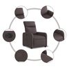 vidaXL Fauteuil inclinable électrique Marron foncé Tissu