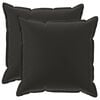 vidaXL Housse de coussin 2 pc HOUTEN Noir 80 x 80 cm Polyester