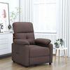 vidaXL Fauteuil inclinable Marron foncé Tissu