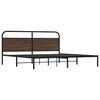 vidaXL Cadre de lit en métal sans matelas chêne marron 183x213 cm
