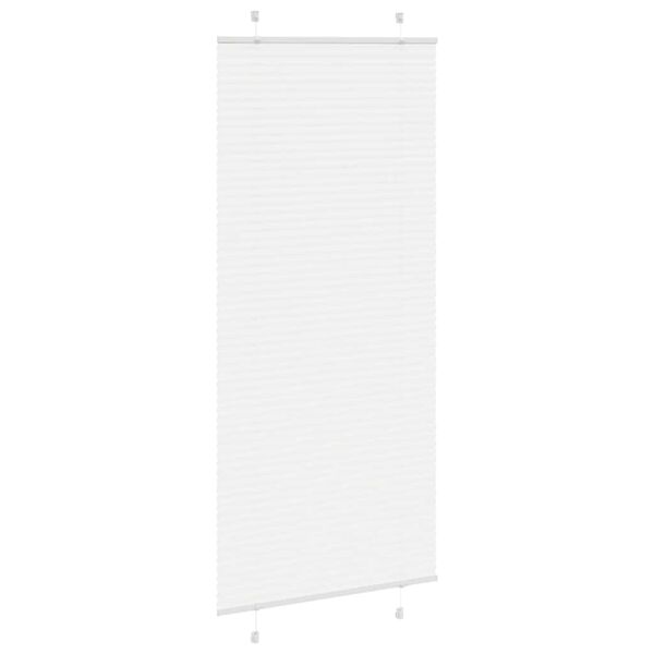 vidaXL Store pliss&eacute; blanc 90x200 cm largeur du tissu 89,4 cm polyester