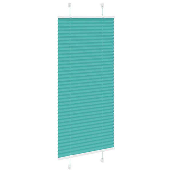 vidaXL Store pliss&eacute; vert p&eacute;trole 60x150 cm largeur du tissu 59,4 cm