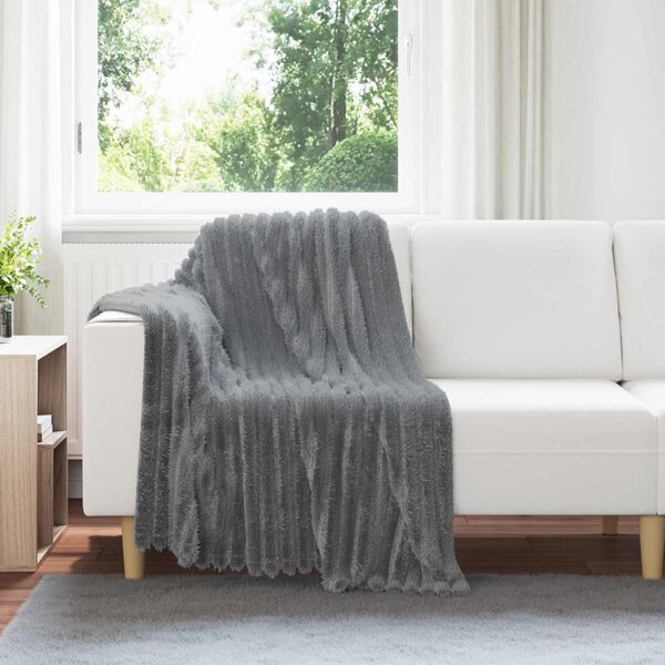 vidaXL Couvertures &agrave; jeter 6 pcs Gris fonc&eacute; 150 x 130 cm Toison