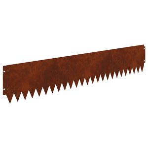 vidaXL Bordure de Pelouse 10 pc 103 x 20 cm Acier Rouill&eacute;
