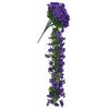 vidaXL Guirlandes de fleurs de No&euml;l 3 pcs violet fonc&eacute; 85 cm