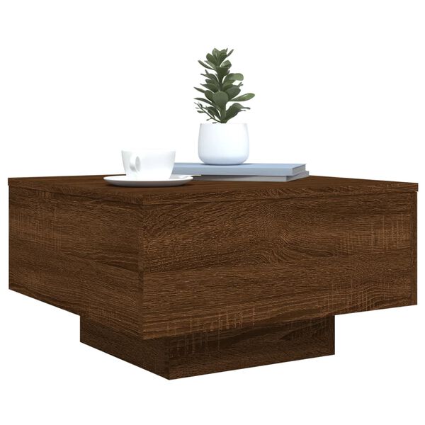 vidaXL Table basse chêne marron 55x55x31 cm bois d'ingénierie