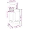 vidaXL Chaises de bar lot de 2 blanc 40x41,5x112 cm bois de pin solide