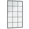 vidaXL Miroirs muraux 6 pcs noir 100x60 cm métal