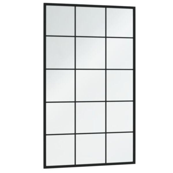 vidaXL Miroirs muraux 6 pcs noir 100x60 cm métal