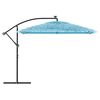 vidaXL Parasol de jardin avec m&acirc;t en acier bleu 290x290x238 cm