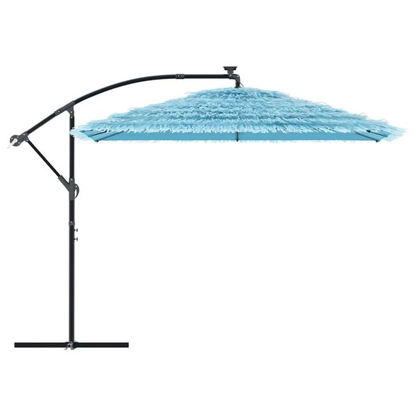 vidaXL Parasol de jardin avec m&acirc;t en acier bleu 290x290x238 cm