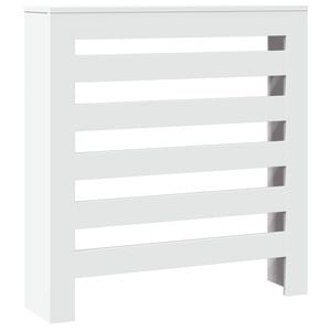 vidaXL Cache-radiateur blanc 78x20x82 cm bois d'ing&eacute;nierie