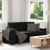 vidaXL Canap&eacute; causeuse noir 140 cm velours