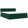 vidaXL Cadre de lit ottoman avec matelas vert fonc&eacute; 200x200 cm velours