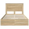 vidaXL Lit de Rangement Ch&ecirc;ne Sonoma 120 x 190 cm Bois d'ing&eacute;nierie