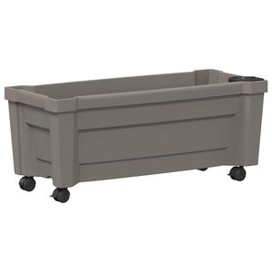 vidaXL Pot Calypso avec roues Gris 79 x 35 x 33 cm PP