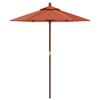 vidaXL Parasol de jardin avec m&acirc;t en bois terre cuite 196x231 cm