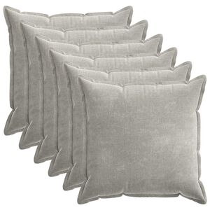 vidaXL Housse de coussin 6 pcs HOUTEN Gris clair 70 x 70 cm