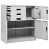 vidaXL Armoire de bureau Gris clair 90x40x102 cm Acier