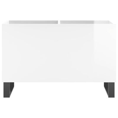 vidaXL Armoire à disques blanc brillant 74,5x38x48cm bois d'ingénierie