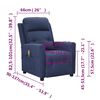 vidaXL Fauteuil de massage Bleu Tissu