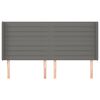 vidaXL T&ecirc;te de lit avec oreilles Gris fonc&eacute; 163x16x118/128 cm Tissu