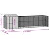 vidaXL Cage pour oiseaux Anthracite 824 x 208 x 247 cm Acier galvanis&eacute;