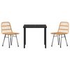 vidaXL Ensemble de salle &agrave; manger pour jardin 3 pcs Marron