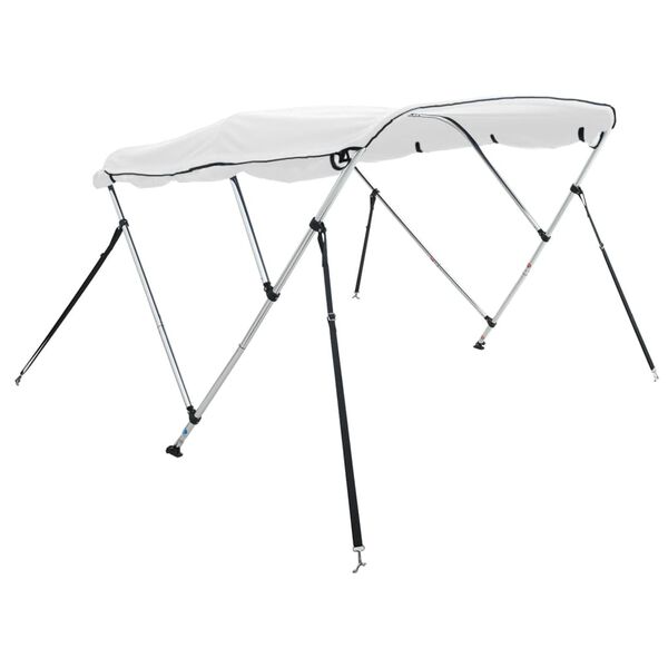 vidaXL Toit bimini à 3 arceaux parois latérales 183x(185-198)x137 cm