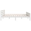 vidaXL Cadre de lit sans matelas blanc bois massif 200x200 cm