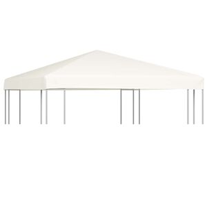 vidaXL Toile sup&eacute;rieure de belv&eacute;d&egrave;re 310 g / m&sup2; 3 x 3 m Blanc cr&egrave;me