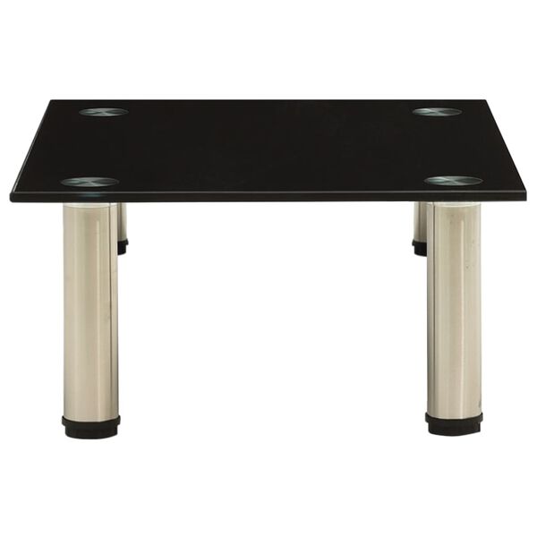 vidaXL Meuble TV Noir 40x35x17 cm Verre tremp&eacute;