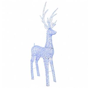 vidaXL Renne de No&euml;l lumineux &agrave; LED 1000 LED Bleu 122 x 56 x 270 cm