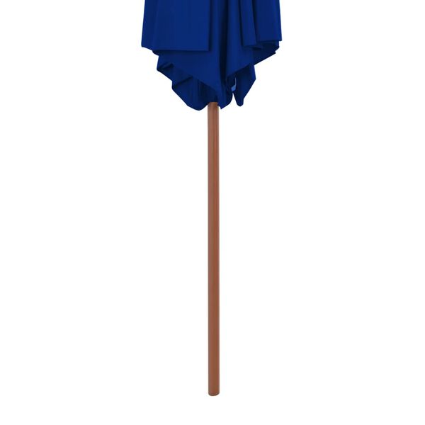 vidaXL Parasol de jardin avec m&acirc;t en bois bleu 270 cm