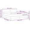vidaXL Lit &agrave; ressort LED avec matelas Gris fonc&eacute; 160 x 200 cm Velours