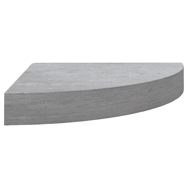 vidaXL &Eacute;tag&egrave;res d'angle murales 4 pcs Gris b&eacute;ton 35x35x3,8 cm MDF