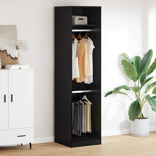 vidaXL Armoire Ch&ecirc;ne noir 50 x 50 x 200 cm Bois d'ing&eacute;nierie