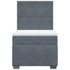 vidaXL Sommier &agrave; lattes de lit et matelas Gris fonc&eacute; 90x200 cm Velours