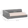 vidaXL Matelas de lit ergonomique pour chien 90x64 cm Aspect de lin