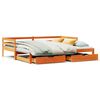 vidaXL Lit de jour avec gigogne et tiroirs sans matelas 90x190 cm