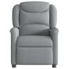 vidaXL Fauteuil inclinable &eacute;lectrique Gris clair Tissu