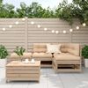 vidaXL Salon de jardin 5 pcs avec coussins Bois de pin massif
