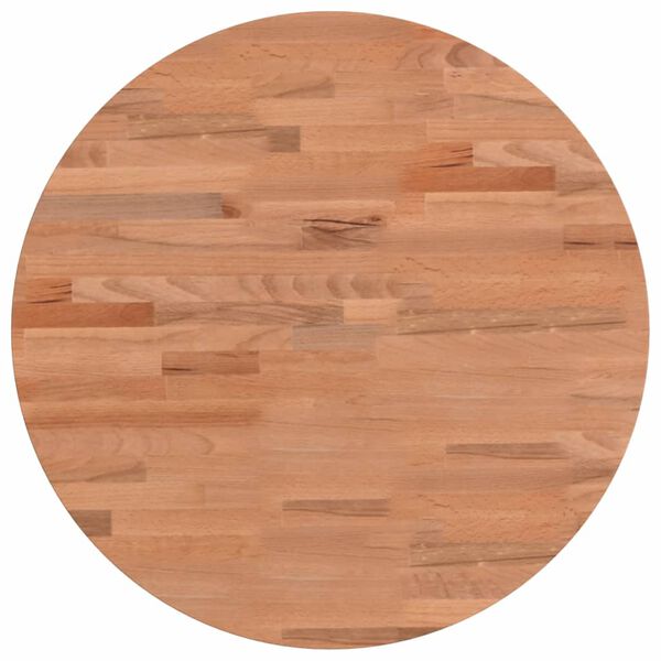 vidaXL Dessus de table &Oslash;50x2,5 cm rond bois massif de h&ecirc;tre