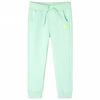vidaXL Pantalon de surv&ecirc;tement pour enfants vert vif 104
