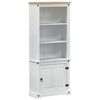 vidaXL Haut Armoire Blanc 74 x 38 x 170 cm Pin massif