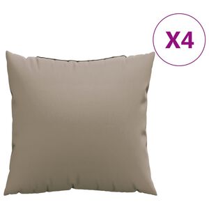 vidaXL Coussins de canap&eacute; lot de 4 taupe 40x40 cm tissu