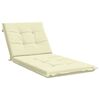 vidaXL Coussin de transat GEMERT 100 % polyester Cr&egrave;me 190 x 70 x 9 cm